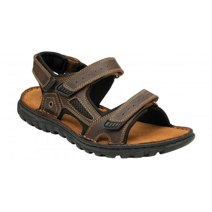  Brown Douglas Strap Sandals | Lotus 