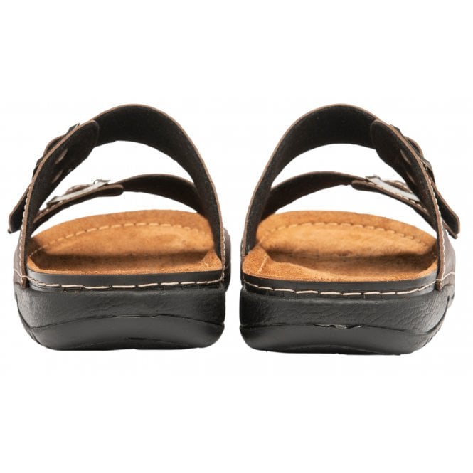  Brown George Mule Sandals | Lotus 
