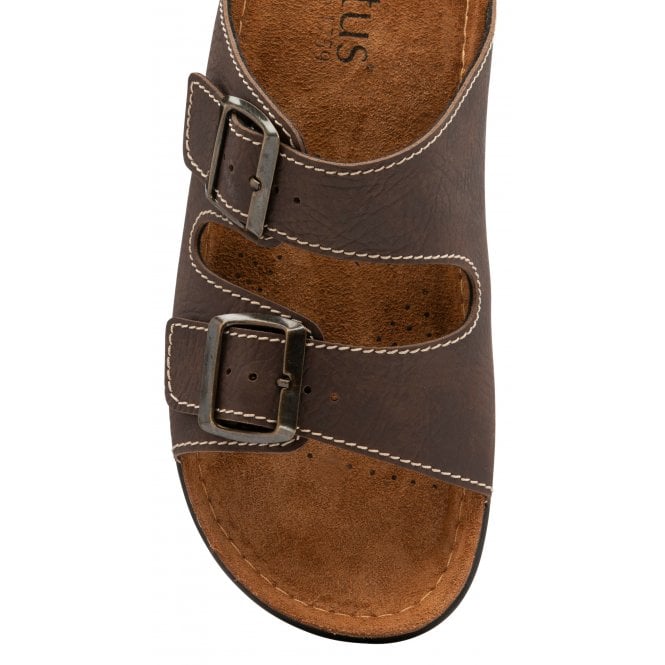  Brown George Mule Sandals | Lotus 