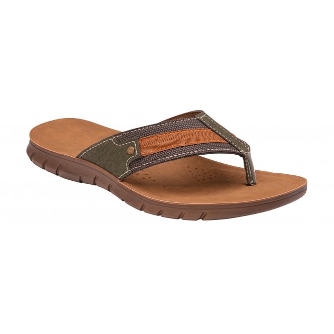  Brown Ian Toe-Post Sandals | Lotus 