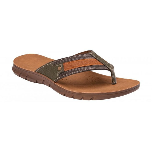  Brown Ian Toe-Post Sandals | Lotus 