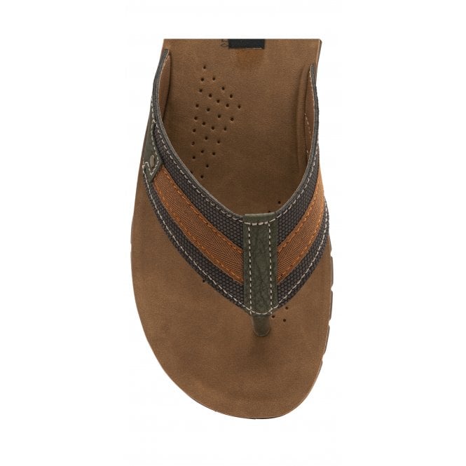  Brown Ian Toe-Post Sandals | Lotus 