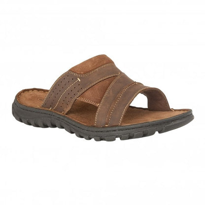  Brown Leather Cole Mule Sandals | Lotus 