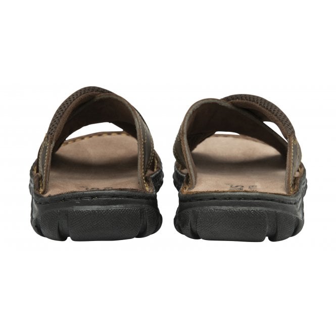  Brown Leather Mikey Mule Sandals | Lotus 