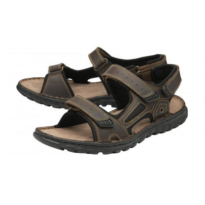  Brown Leather Noah Strap Sandals | Lotus 