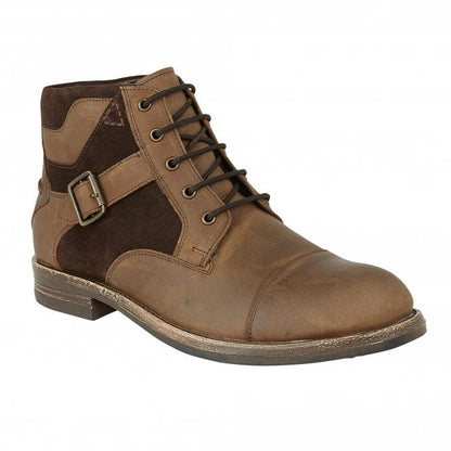  Brown Leather & Suede Irvine Lace-Up Boots | Lotus