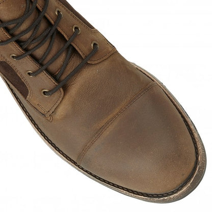  Brown Leather & Suede Irvine Lace-Up Boots | Lotus