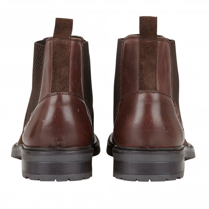  Brown Suede & Leather Fabian Slip-On Boots | Lotus