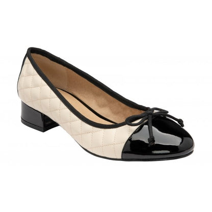  Cream & Black Ivy Ballerina Shoes | Lotus