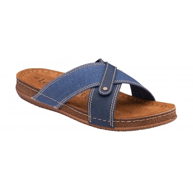  Denim Marvin Mule Sandals | Lotus 