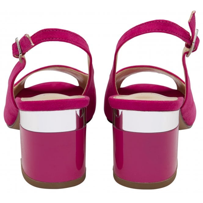  Fuchsia Microfibre Evelyn Slingback Shoes | Lotus