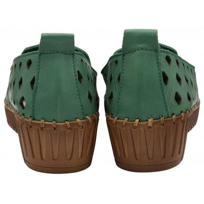  Green Leather Karson Slip-On Shoes | Lotus