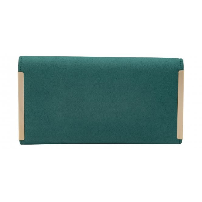  Green Microfibre Martha Clutch Bag | Lotus