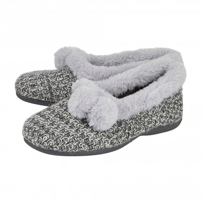  Grey Alice Textile Slippers | Lotus
