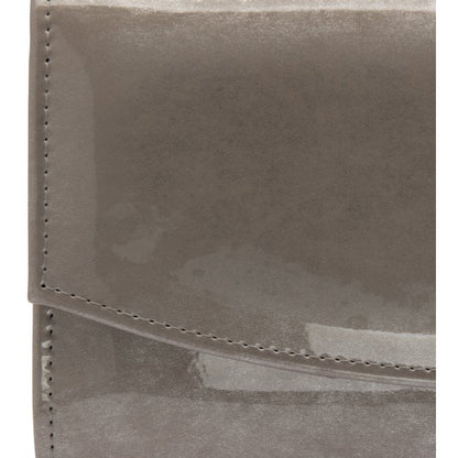  Grey Pearl Patent Raine Clutch Bag | Lotus