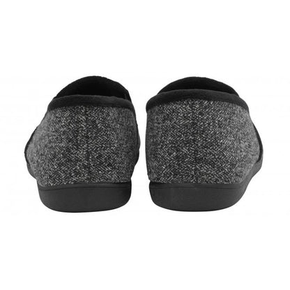  Grey Textile Austin Full Shoe Slippers | Lotus