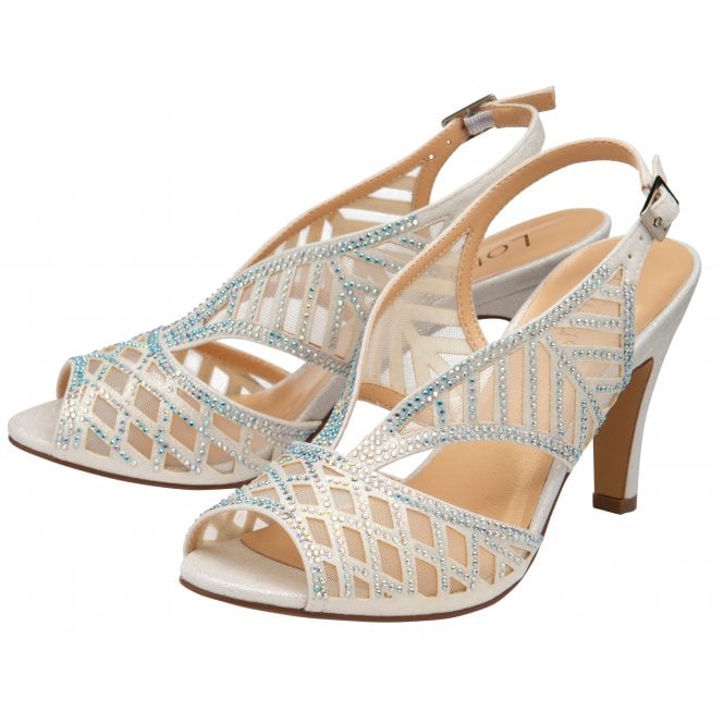  Ice & Diamante Natalia Peep Toe Sandals | Lotus