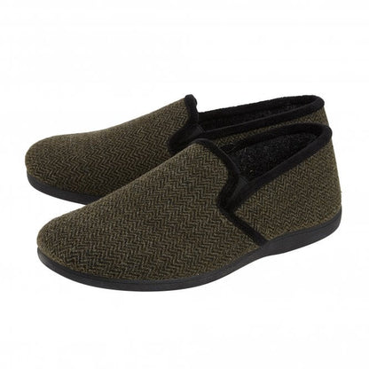  Khaki Clive Textile Slippers | Lotus