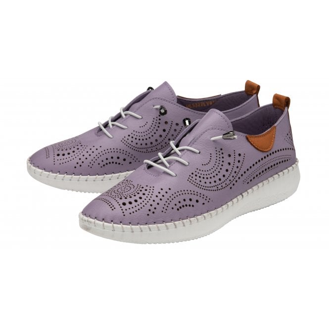  Lilac Leather Katya Casual Shoes | Lotus