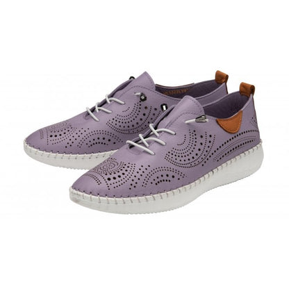  Lilac Leather Katya Casual Shoes | Lotus