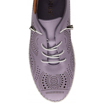  Lilac Leather Katya Casual Shoes | Lotus