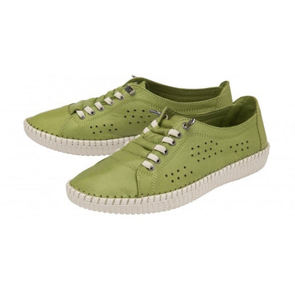  Lime Green Leather Kamari Casual Shoes | Lotus