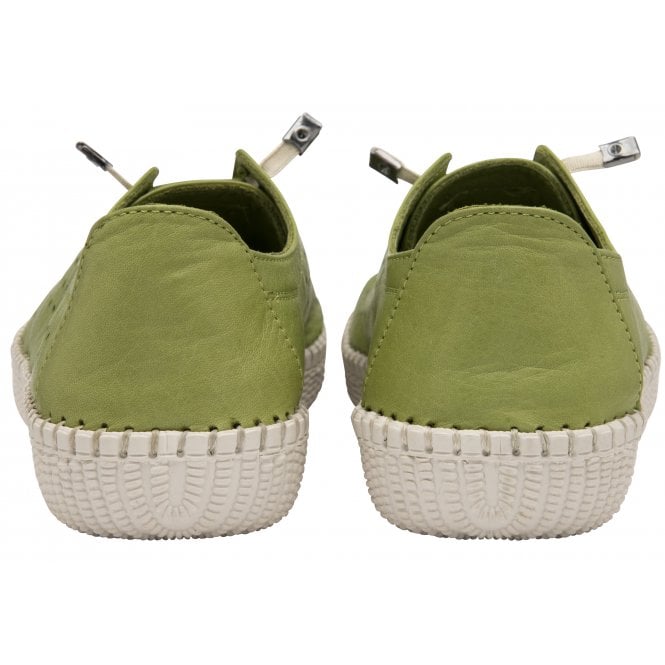  Lime Green Leather Kamari Casual Shoes | Lotus