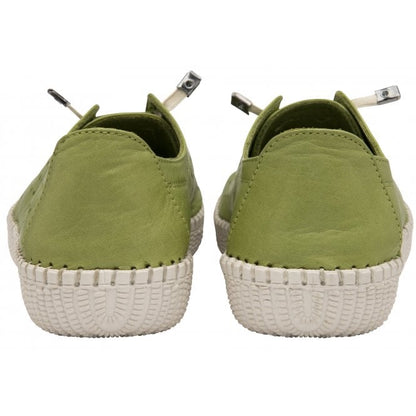  Lime Green Leather Kamari Casual Shoes | Lotus