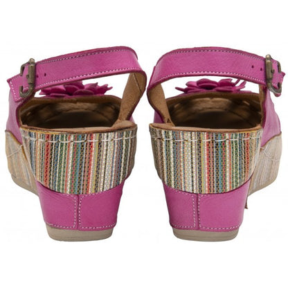  Magenta Leather Caria Slingback Shoes | Lotus