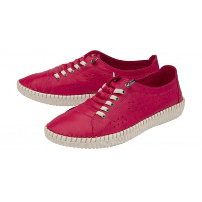 Magenta Leather Kamari Casual Shoes | Lotus