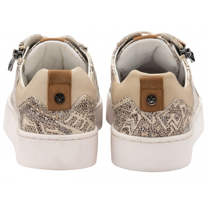  Natural & Tribal-Print Leather Serene Casual Trainers | Stressless By Lotus