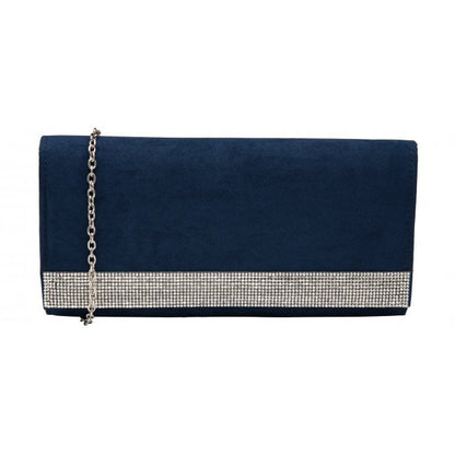  Navy & Diamante Amy Clutch Bag | Lotus