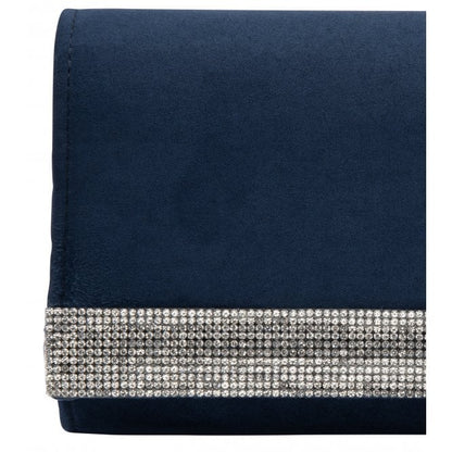  Navy & Diamante Amy Clutch Bag | Lotus