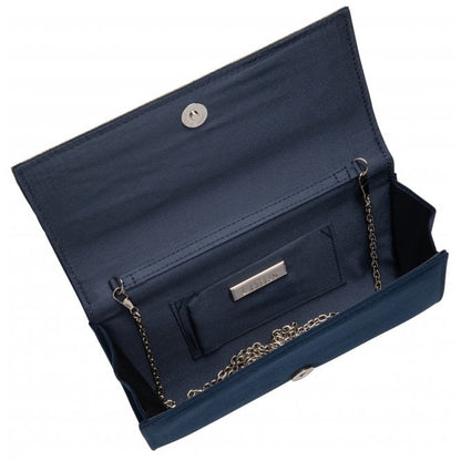  Navy & Diamante Amy Clutch Bag | Lotus