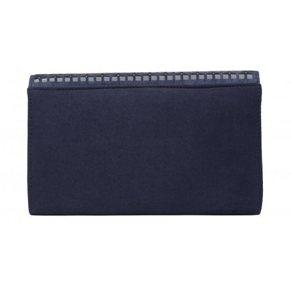  Navy & Diamante Dillard Clutch Bag | Lotus