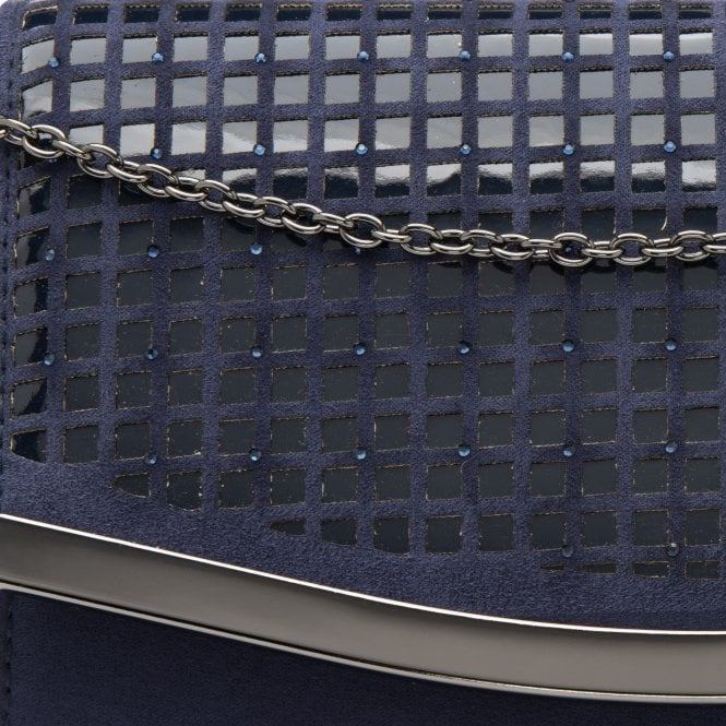  Navy & Diamante Dillard Clutch Bag | Lotus