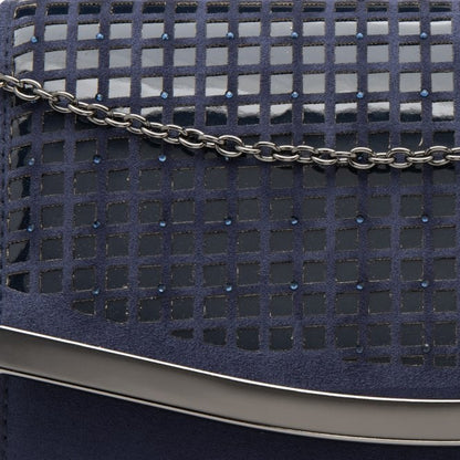  Navy & Diamante Dillard Clutch Bag | Lotus