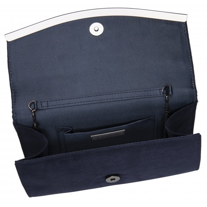  Navy & Diamante Dillard Clutch Bag | Lotus