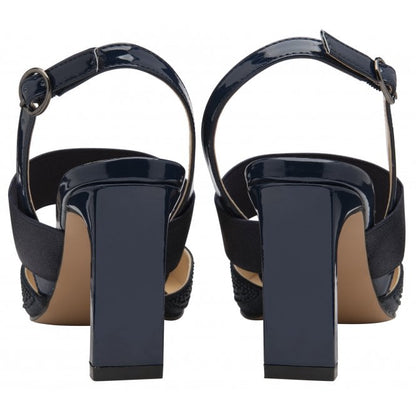  Navy & Diamante Joie Slingback Court Shoes | Lotus