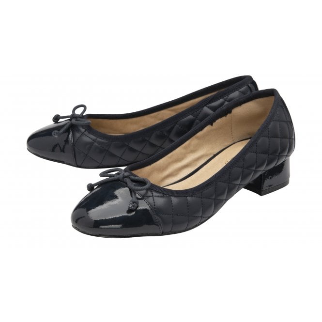  Navy Ivy Ballerina Shoes | Lotus