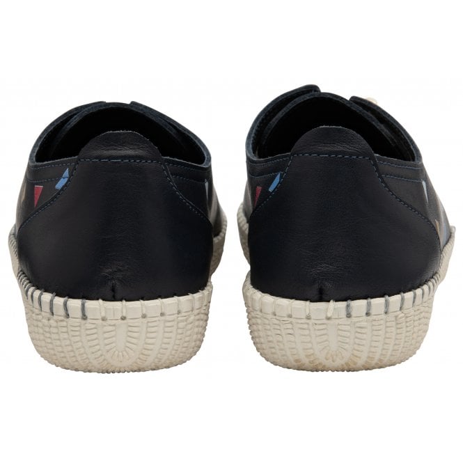  Navy Leather Kay Lace-Up Shoes | Lotus