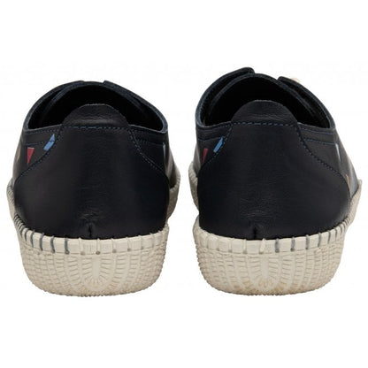  Navy Leather Kay Lace-Up Shoes | Lotus