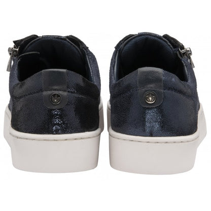  Navy Leather & Snake-Print Sky Casual Trainers | Stressless By Lotus