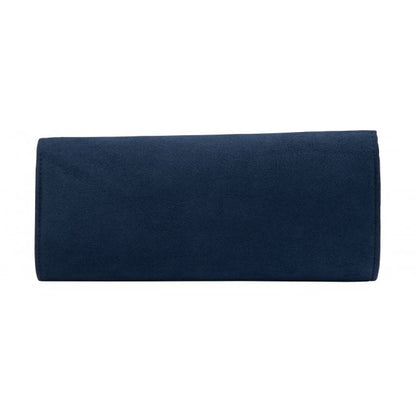  Navy Microfibre Claire Clutch Bag | Lotus