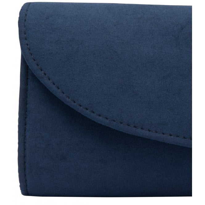  Navy Microfibre Claire Clutch Bag | Lotus