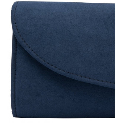  Navy Microfibre Claire Clutch Bag | Lotus