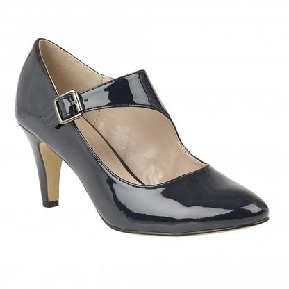  Navy Patent Laurana Court Shoes | Lotus 
