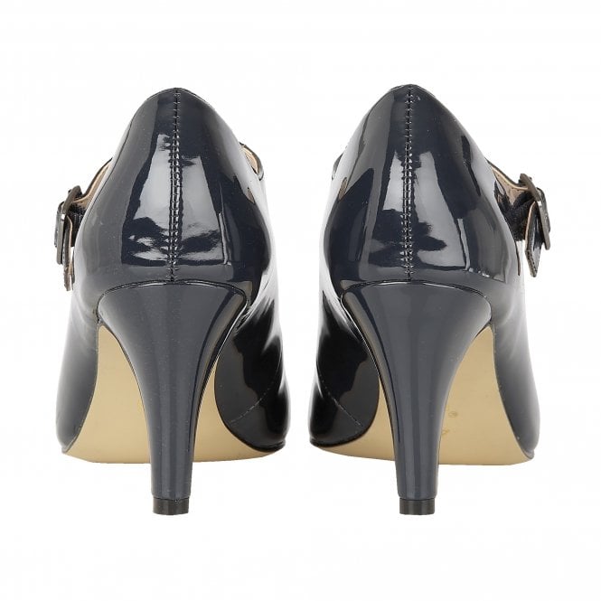  Navy Patent Laurana Court Shoes | Lotus 