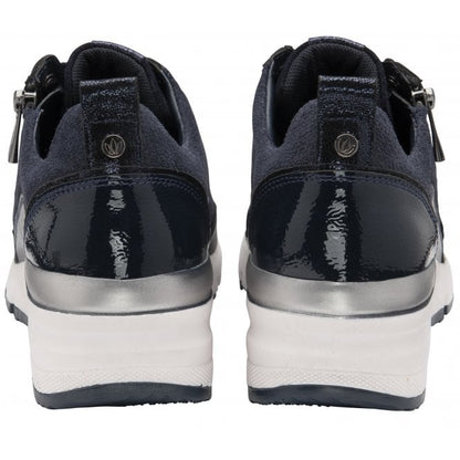  Navy Patent & Leather Sassy Casual Trainers | Stressless By Lotus