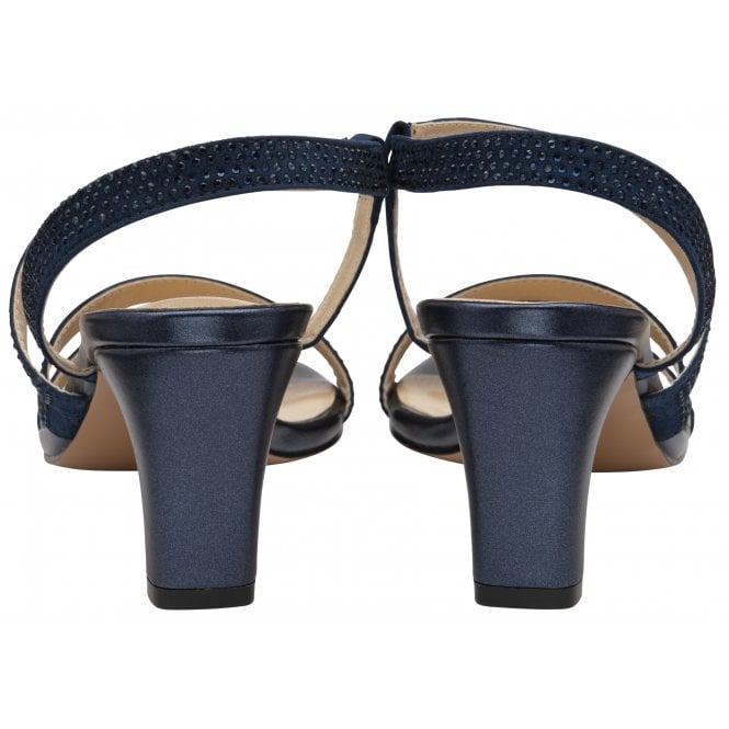  Navy Pearl Bernadette Open-Toe Sandals | Lotus
